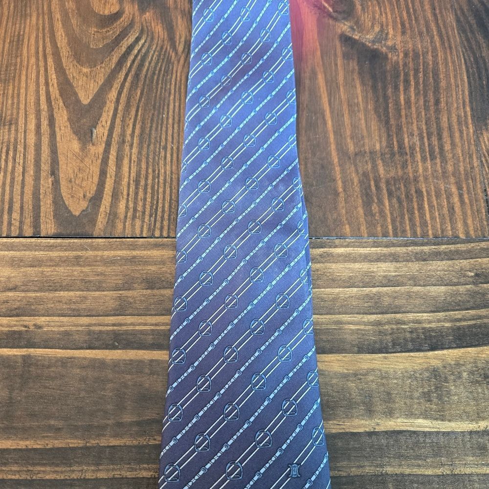 Celine Navy Patterned Men's Tie